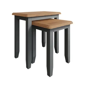 Malmesbury Grey Nest of 2 Tables 50 x 32 x 50 cm