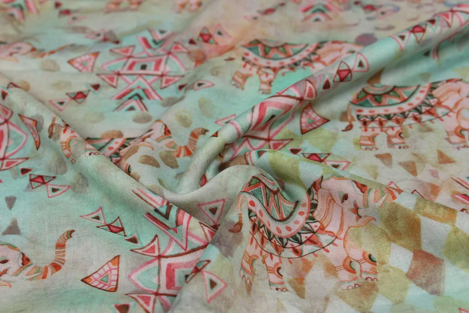 Multi Colour Traditional Modal Fabric