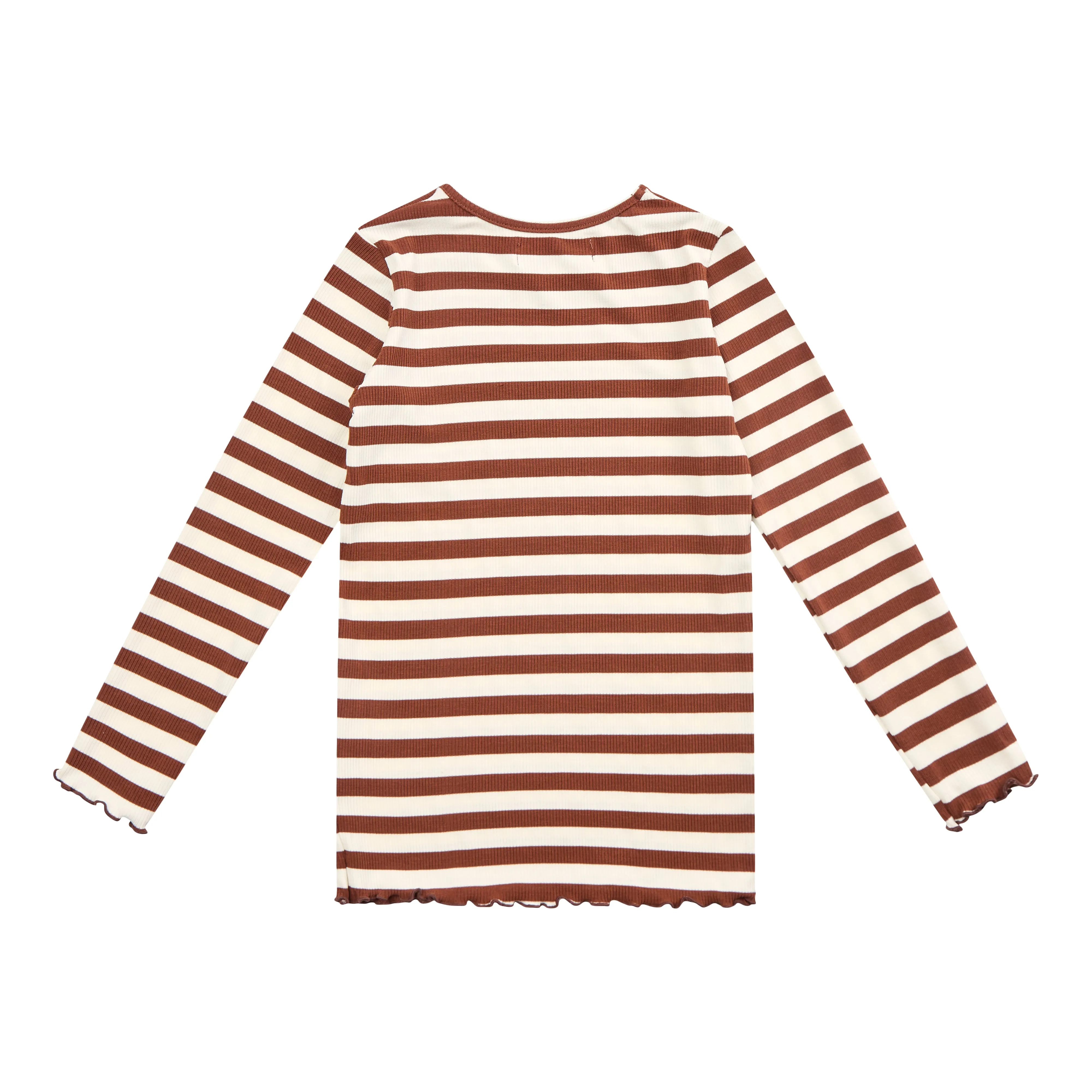 NATALIA-LS-BLOUSE-KIDS - CHOCO CREME STRIPE