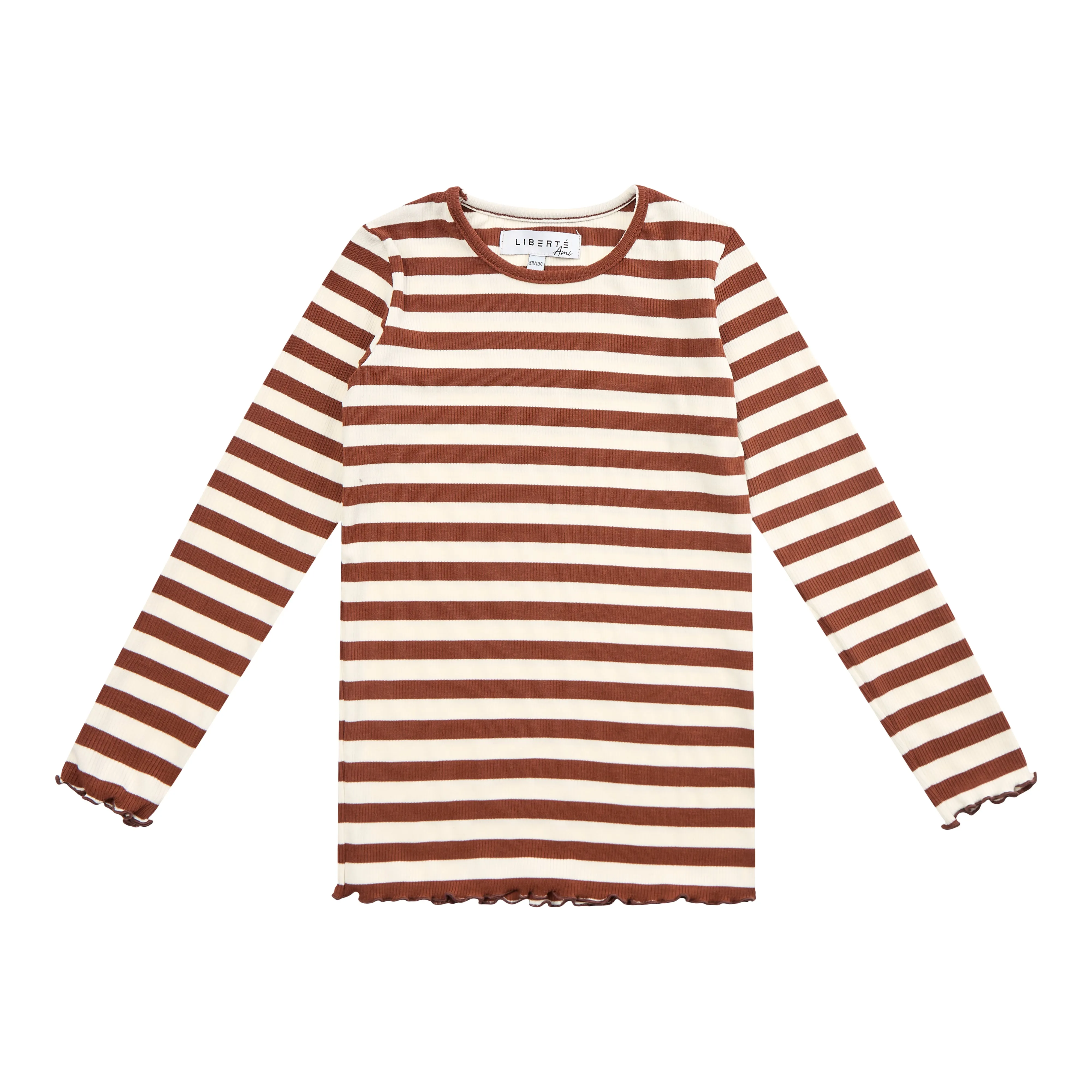 NATALIA-LS-BLOUSE-KIDS - CHOCO CREME STRIPE