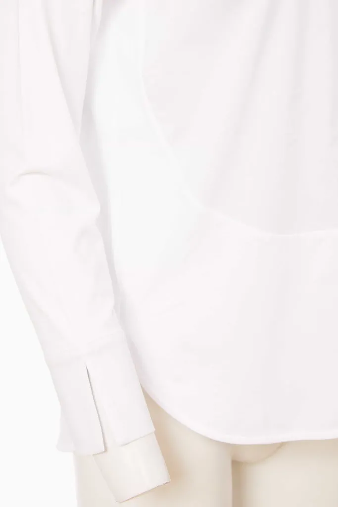 Naya Cotton Shirt With Contrast Jersey Panels