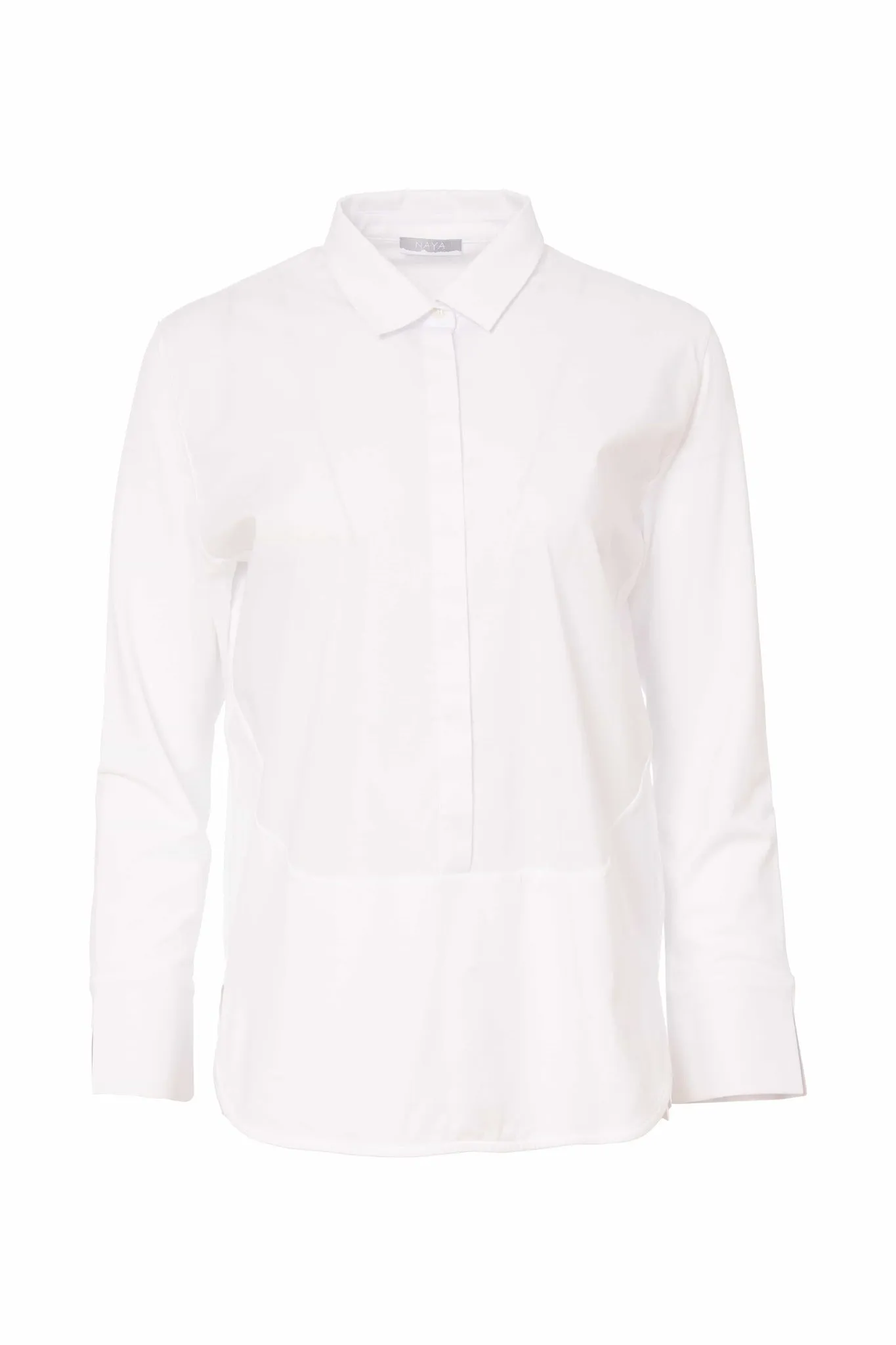 Naya Cotton Shirt With Contrast Jersey Panels