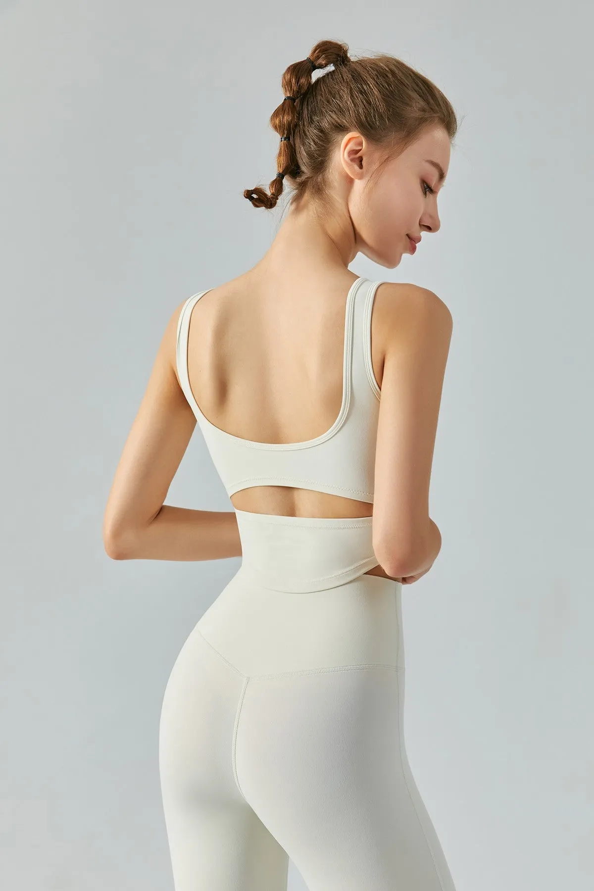 Open Back Bustier Crop Top
