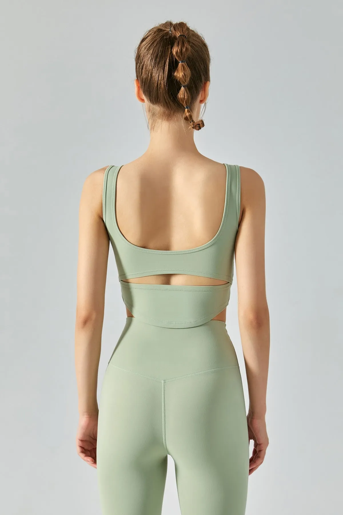 Open Back Bustier Crop Top
