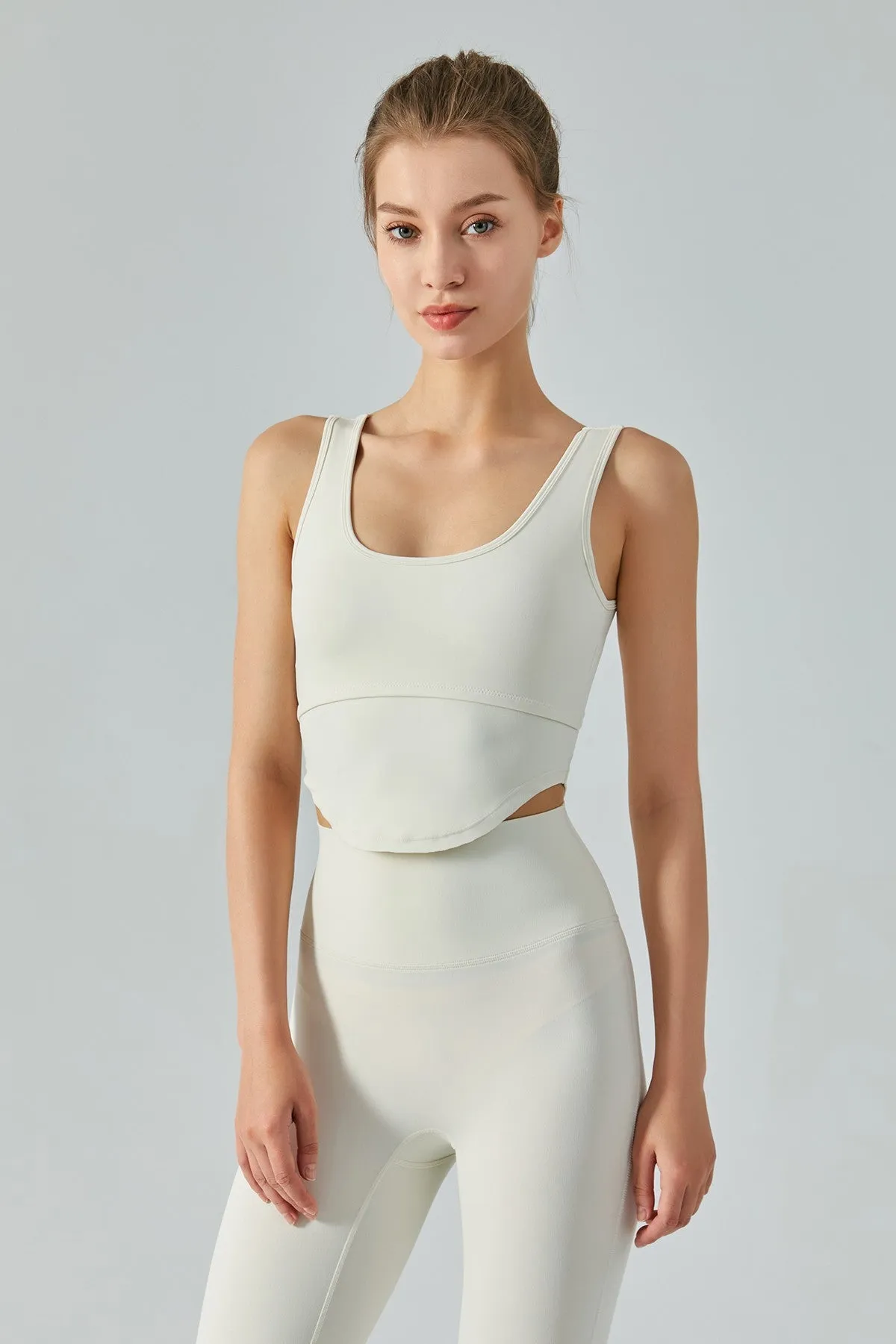 Open Back Bustier Crop Top