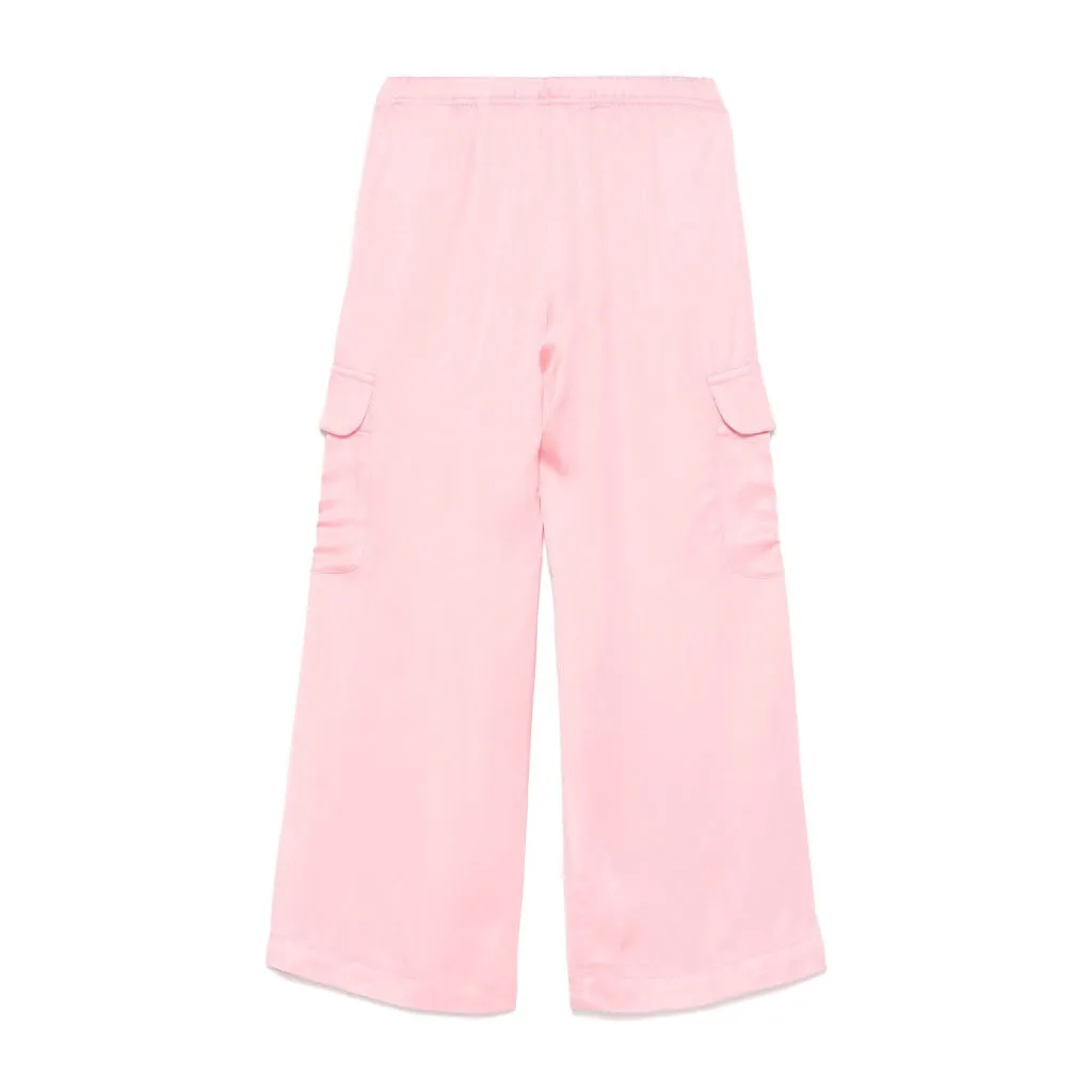 Palm Angels Kids Track Satin Cargo Pants