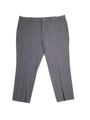 Perry Ellis Portfolio Men's Modern Fit Plaid Dress Pants Mid Grey 42 x 30