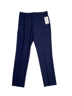 Perry Ellis Portfolio Mens Slim Fit Solid Stretch Dress Pants Navy 31 x 32
