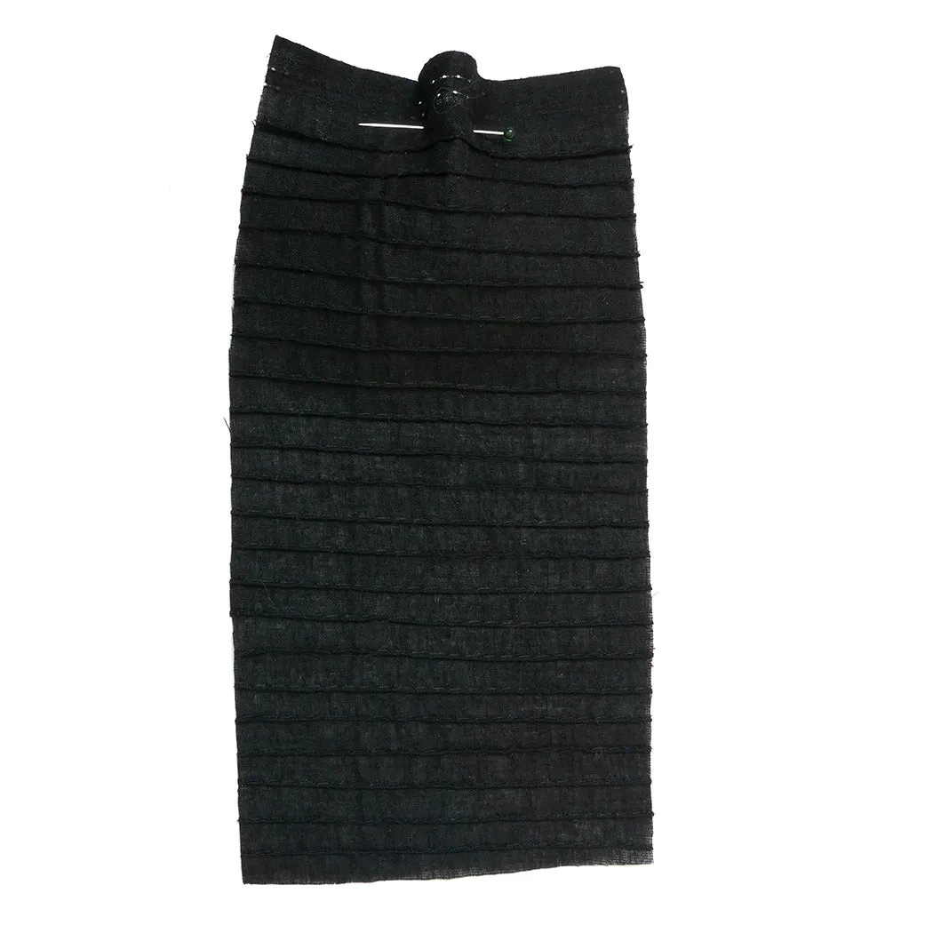 Pin Tuck Cotton Black