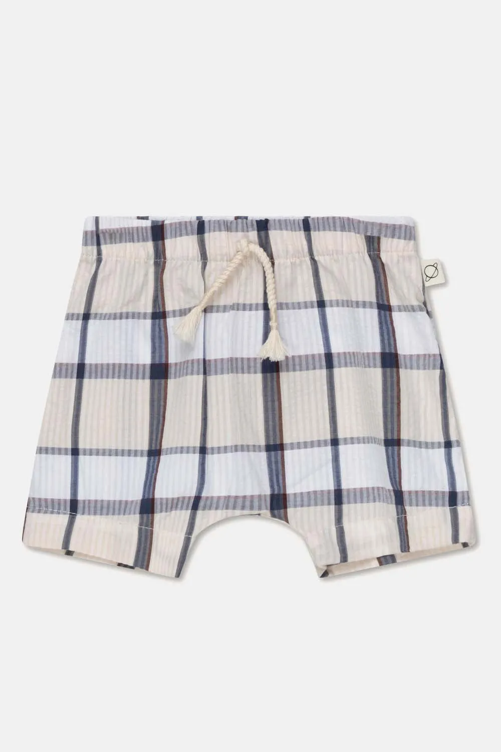 PLAID SEERSUCKER BABY SHORTS