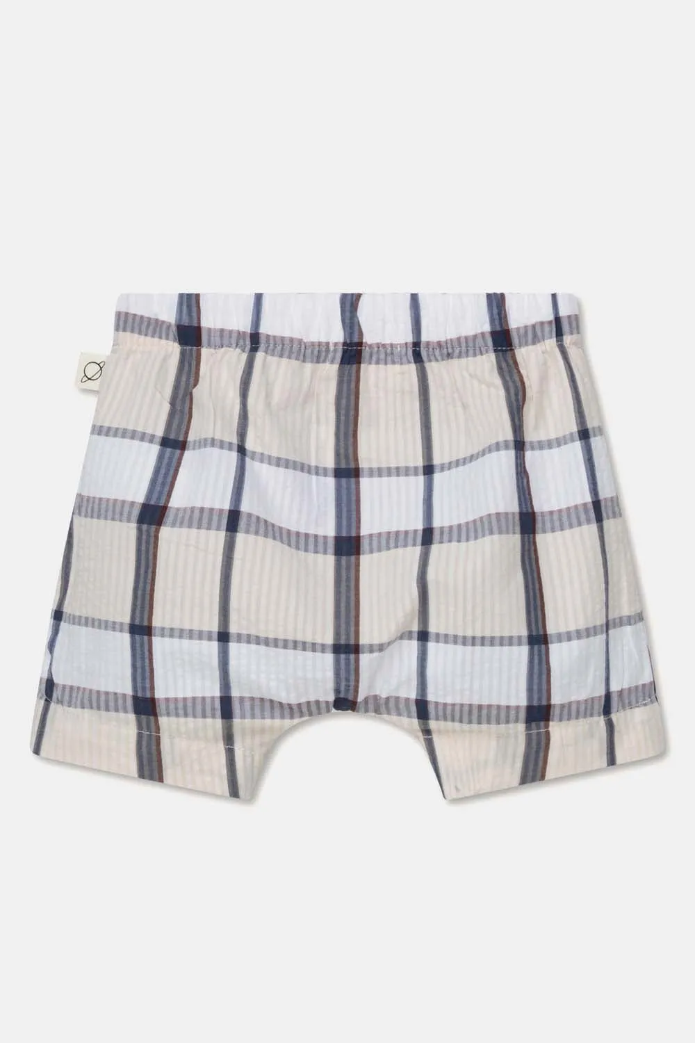 PLAID SEERSUCKER BABY SHORTS
