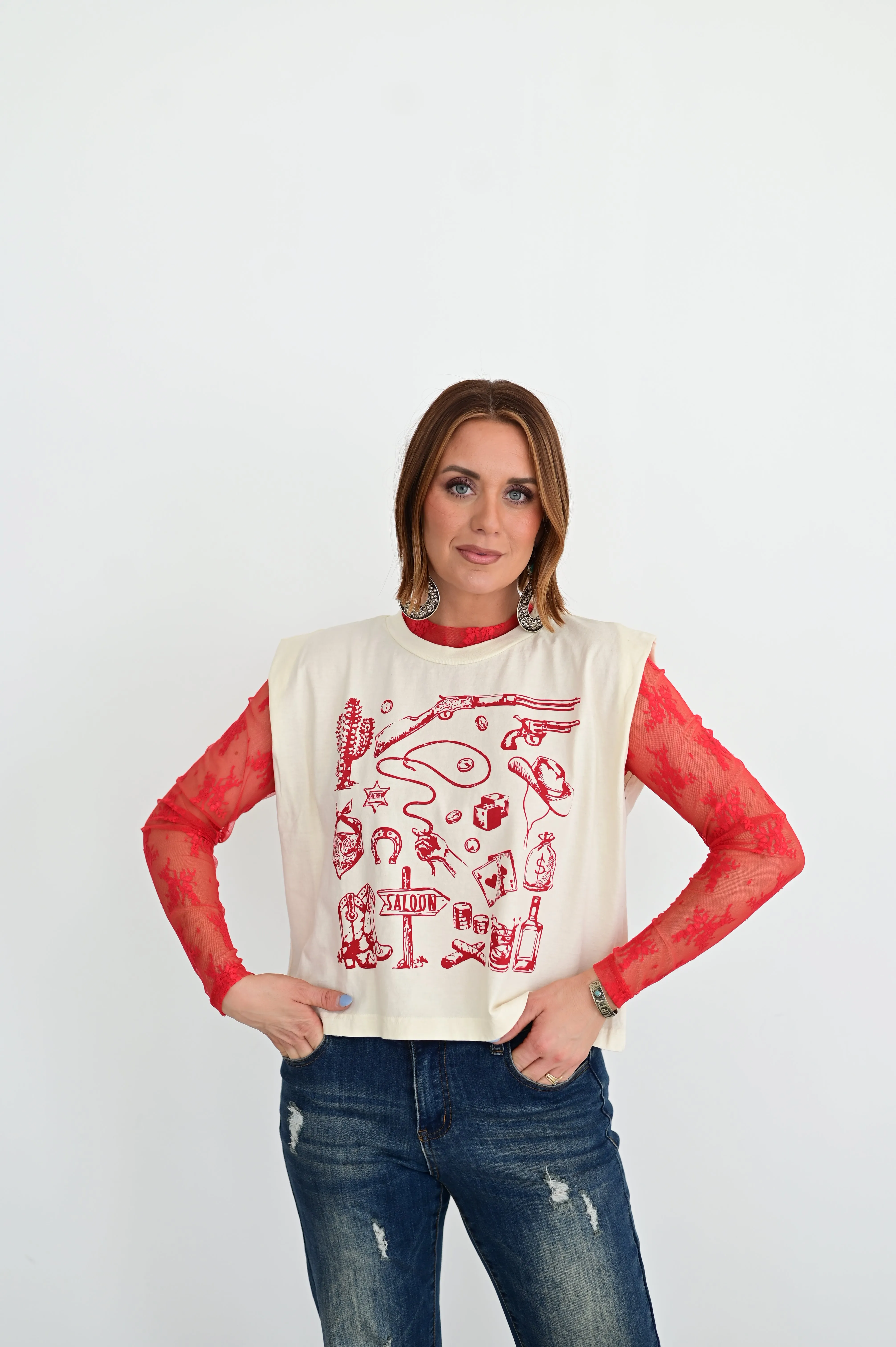 RTS TH1221 LACE TOPS RED (7)