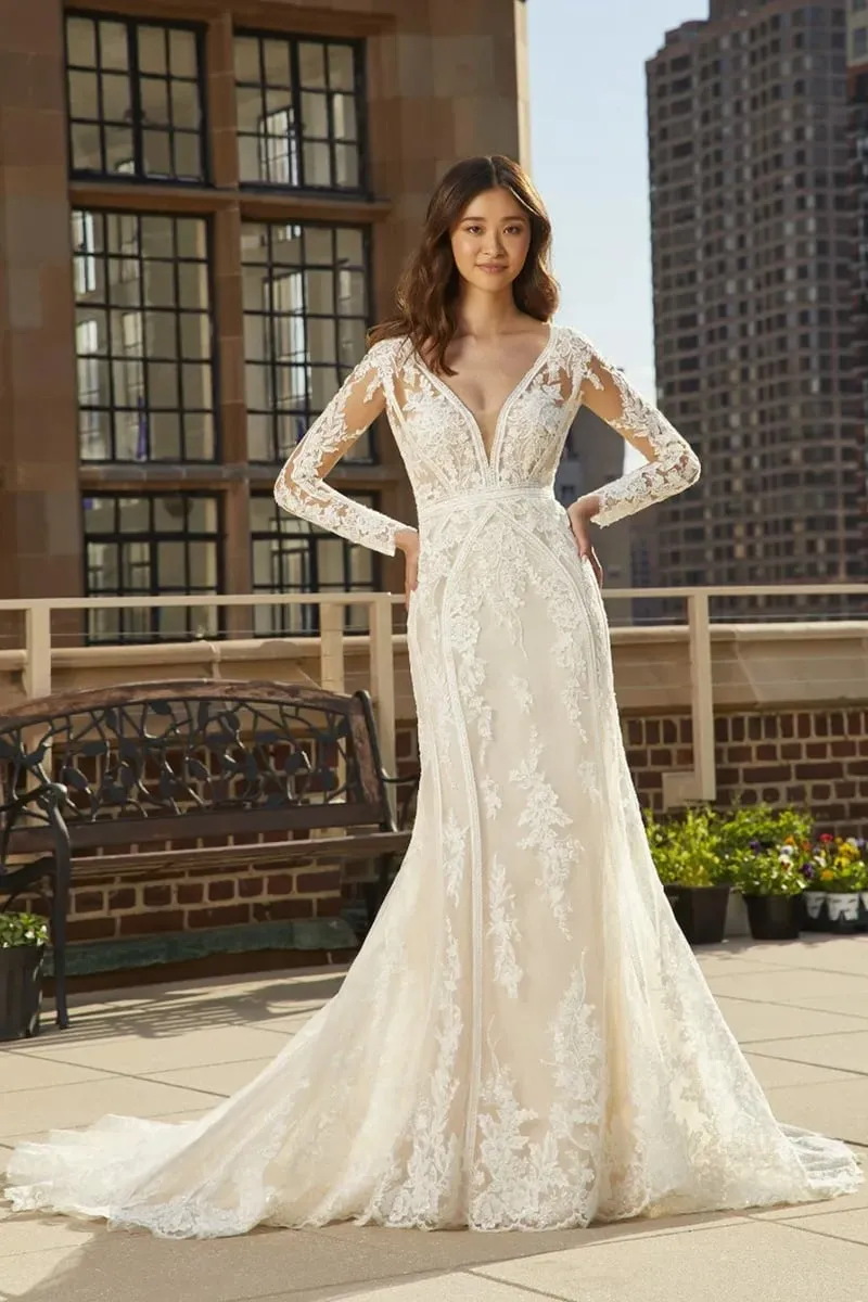 Serene Long-Sleeve Graceful Wedding Dress
