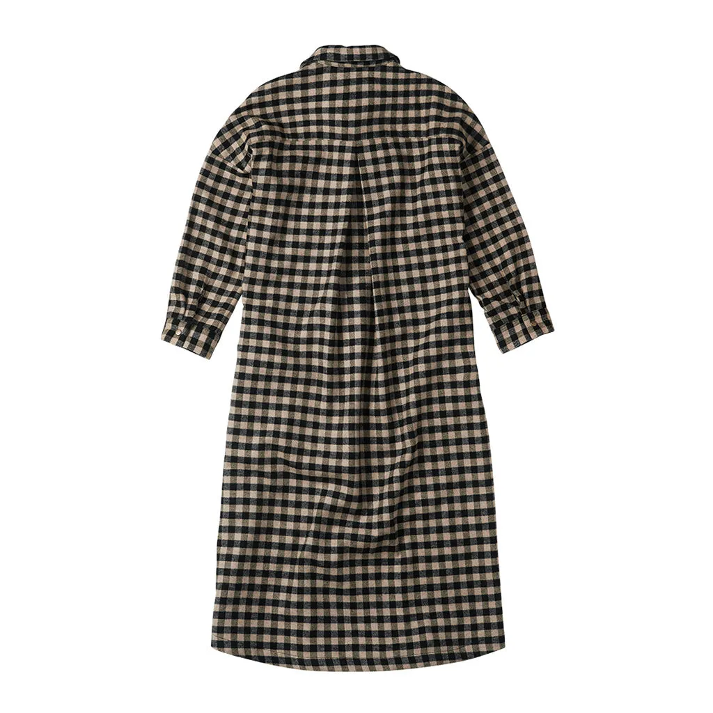 Shirt Dress Oversized Check