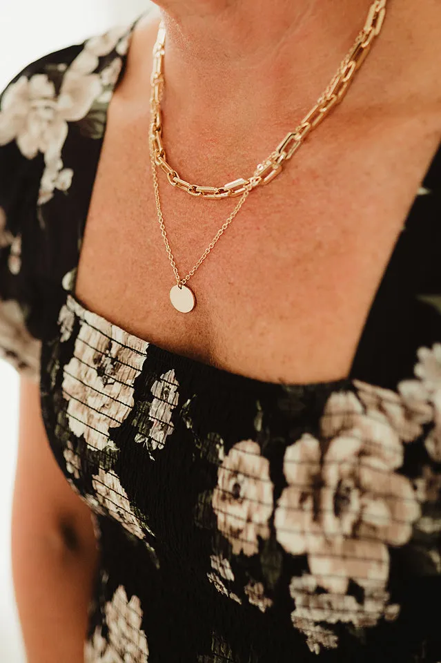 Square Tiered Floral Midi