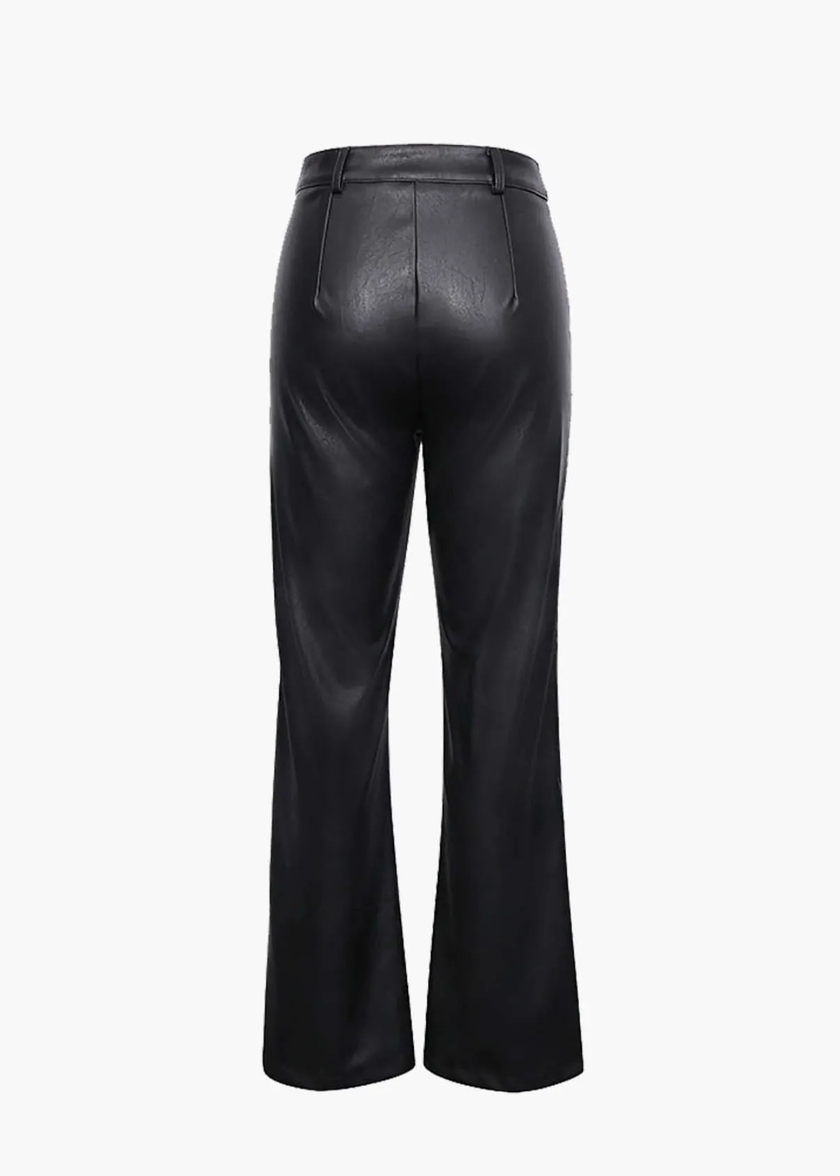 Straight Leg Eco-Leather Pants