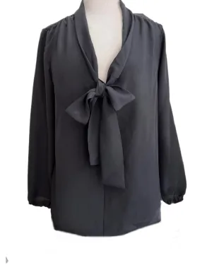 Tie Neck Pussy Cat Blouse | Black