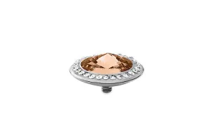 Tondo Deluxe 16 mm Light Peach Crystal Rim