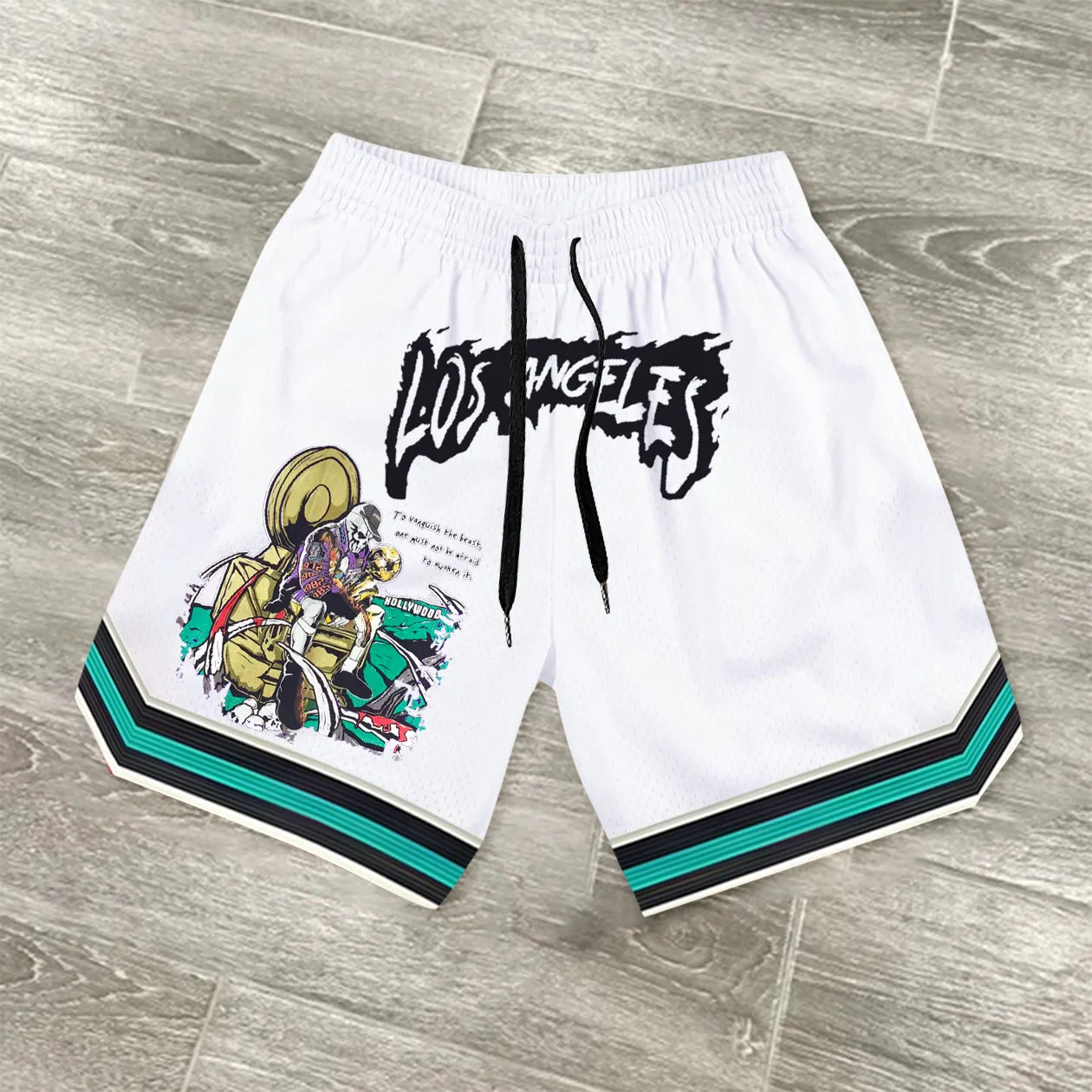 Trendy sports basketball mesh shorts