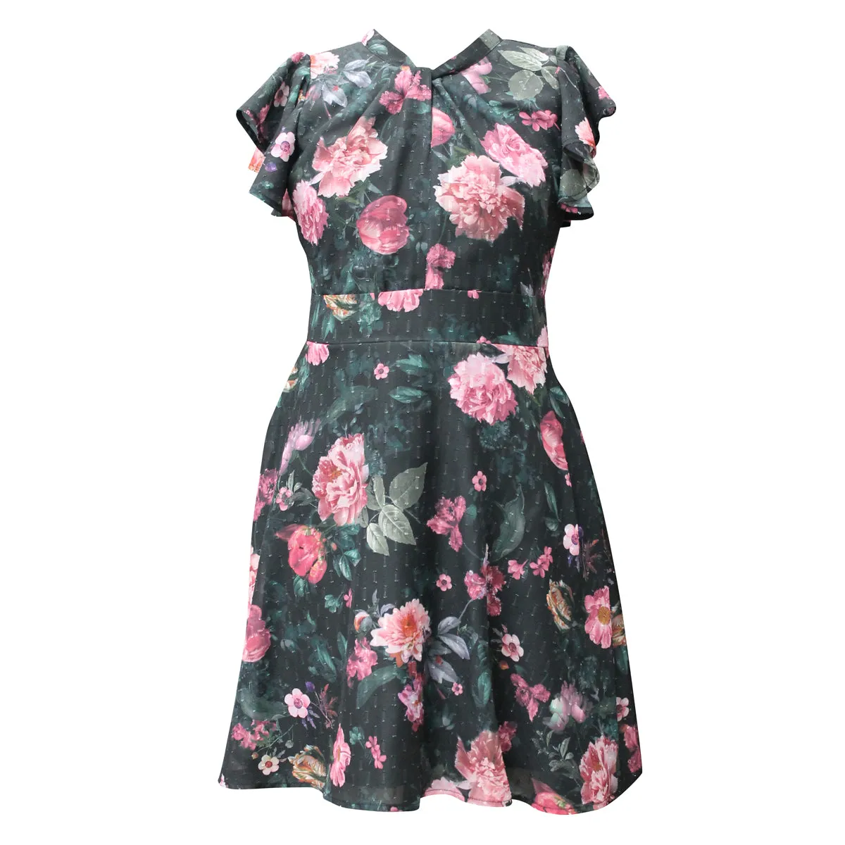 Tween Printed Dot Twist Dress
