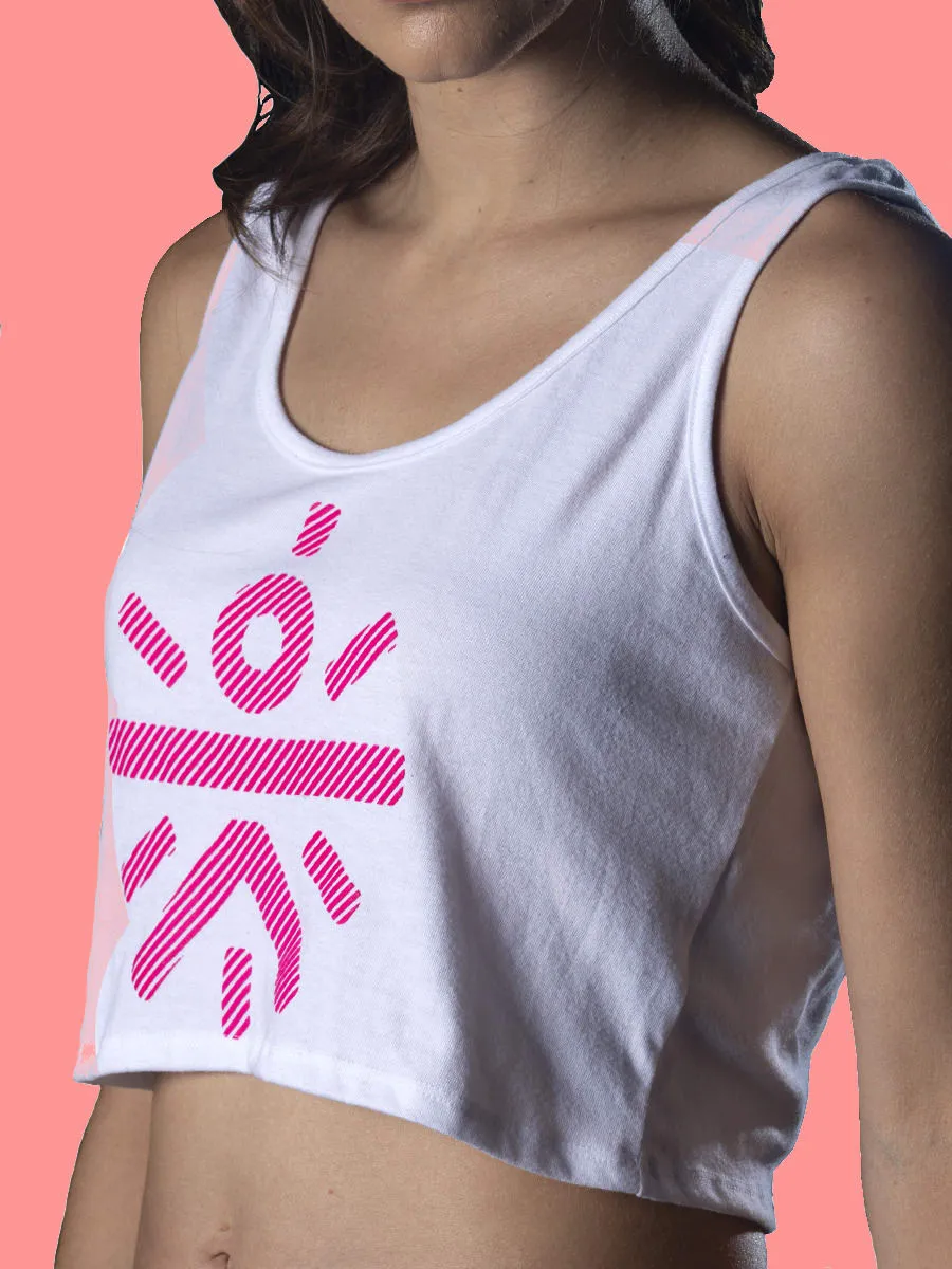 Women Go-beyond White Mesh Top