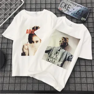 Women Student T-Shirt Summer Short Sleeve Loose Adorable Korean Feminine Cartoon All-Matching College Tops T-Shirt