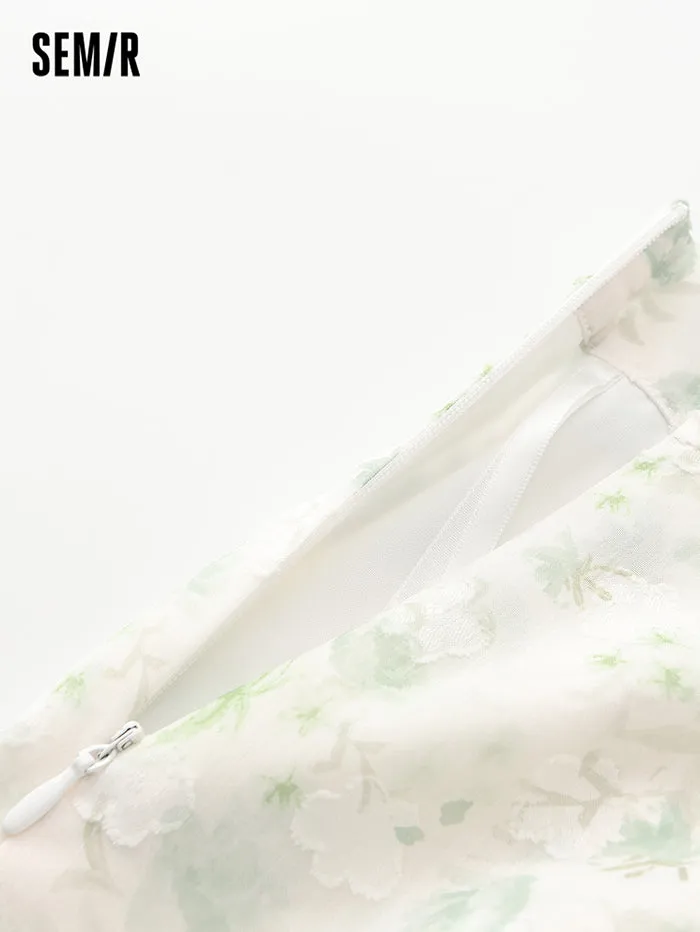 Women's Printed Skirt With Ruffles