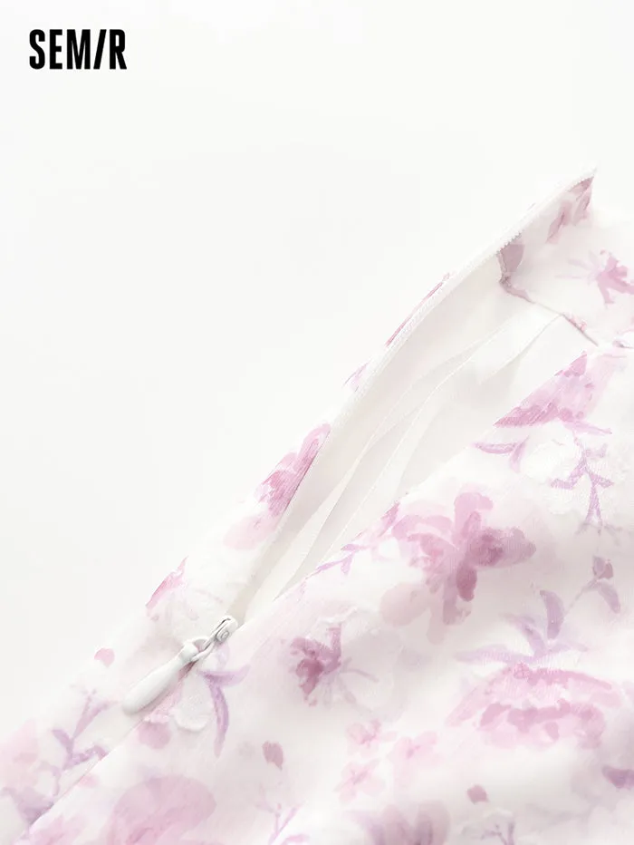 Women's Printed Skirt With Ruffles