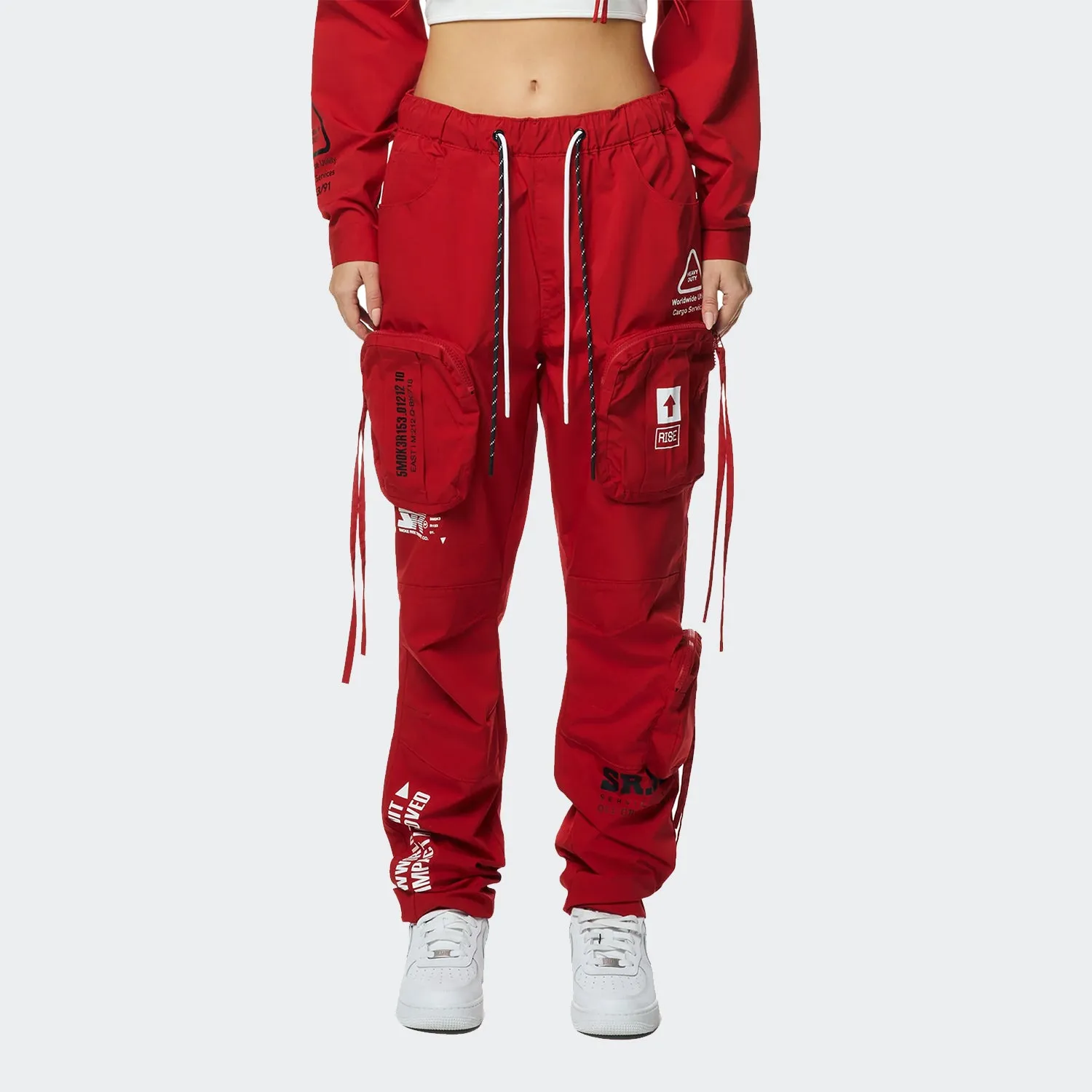 Women's Smoke Rise Red Slouched Utility Kai Cargo Pants True Red