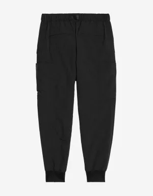 Y-3 Black Crinkle Nylon Cuffed Pants