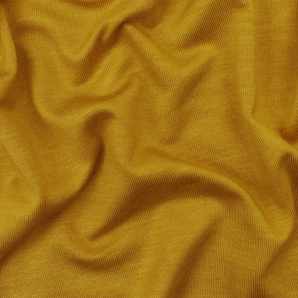 Yellow Solid Stretch Spendex Rayon Modal Jersey Knit Fabric
