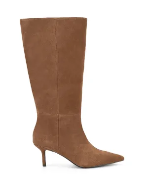 Yonita Long Boots - Chocolate Brown Suede