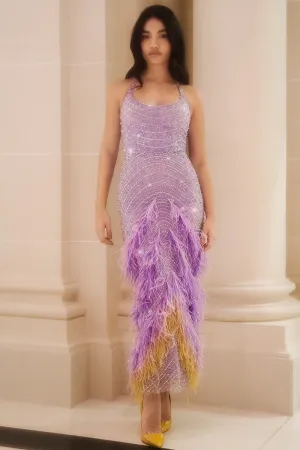 Ziad Beaded Graceful Mermaid Maxi Dress