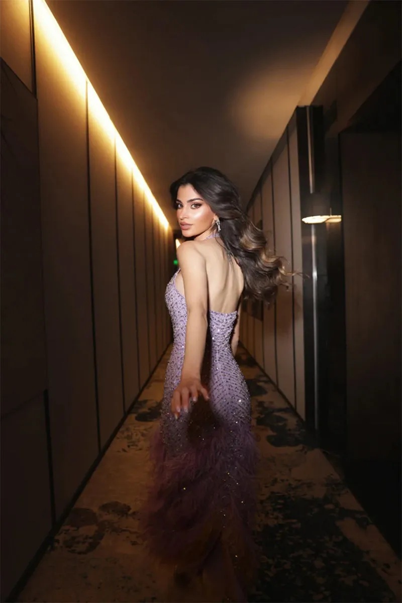Ziad Beaded Graceful Mermaid Maxi Dress