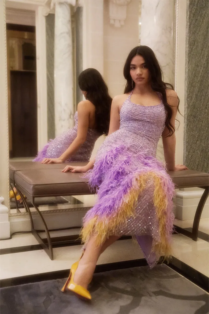Ziad Beaded Graceful Mermaid Maxi Dress